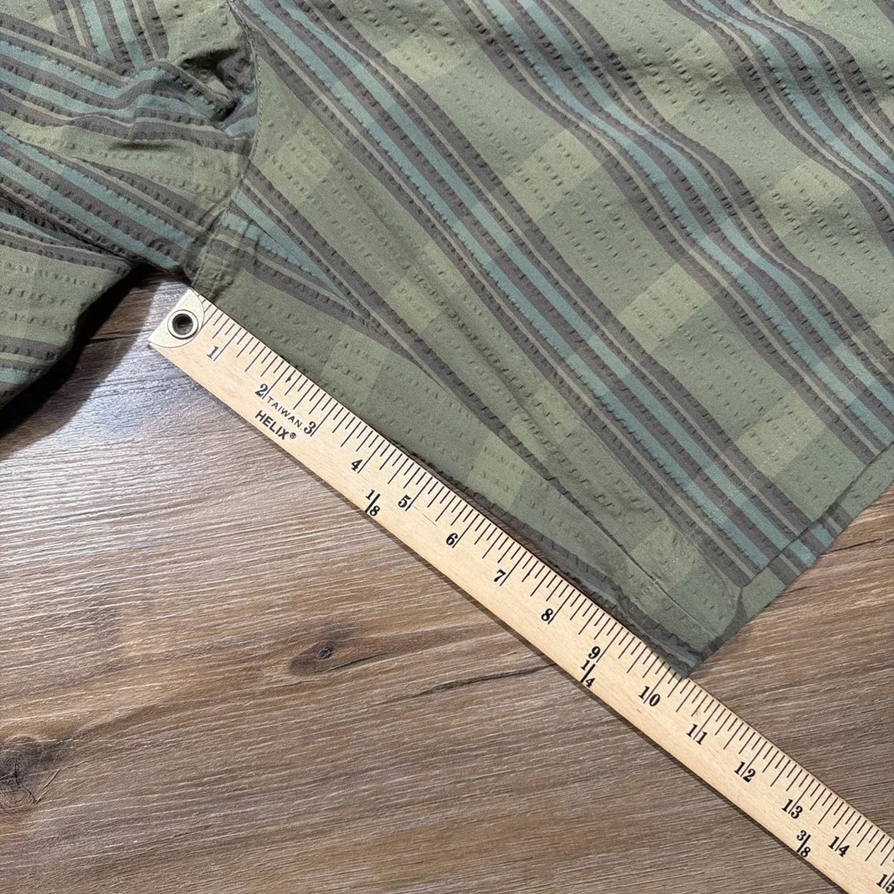Patagonia Thrift Shorts Men's Size 36 Organic Cotton Seersucker Olive Outdoor